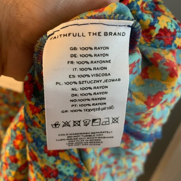 Faithful the brand nwt Floral Print Maxi Dress boho halter top fairy - Picture 11 of 11